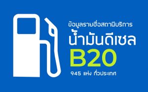 หนุนใช้น้ำมันดีเซล B20 เร่งขยายปั๊ม ล่าสุดครอบคลุมทั่วประเทศ 945 แห่ง