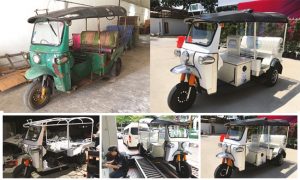 “ตุ๊กตุ๊ก” รถเครื่องสามล้อไทย พัฒนาสู่รถตุ๊กตุ๊กไฟฟ้าดัดแปลงสำหรับธุรกิจไทย SME