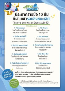โครงการ Envi Mission วัฒนธรรมรักษ์น้ำ