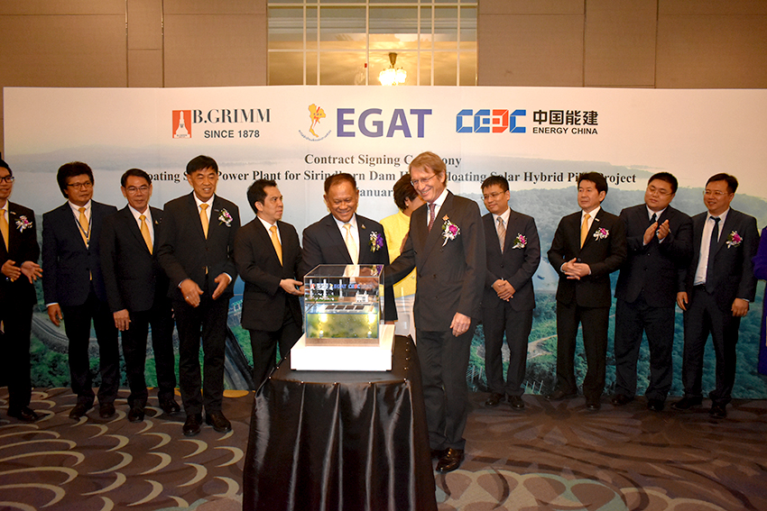 ‘BGRIM’– เอ็นเนอร์ยี่ ไชน่า ลงนามสัญญาจัดซื้อโซลาร์ลอยน้ำเขื่อนสิรินธร กฟผ. มูลค่า 842 ล้านบาท