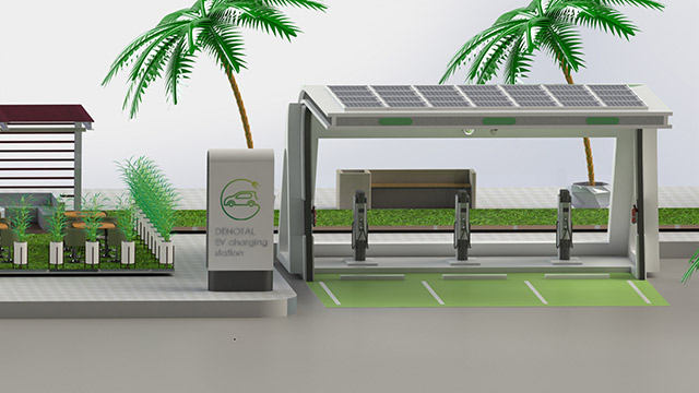 แบบสถานีชาร์จรถไฟฟ้าของทีม DENOTOL