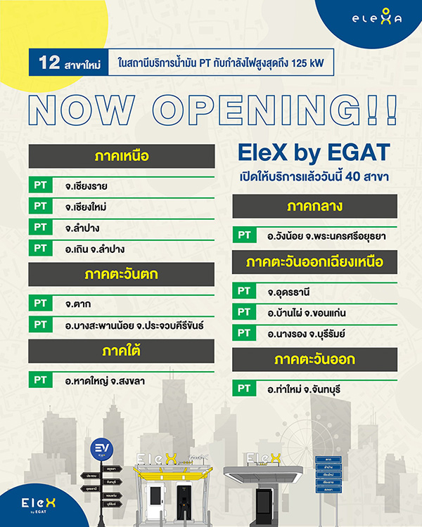 สถานีชาร์จรถยนต์ไฟฟ้า “EleX by EGAT”