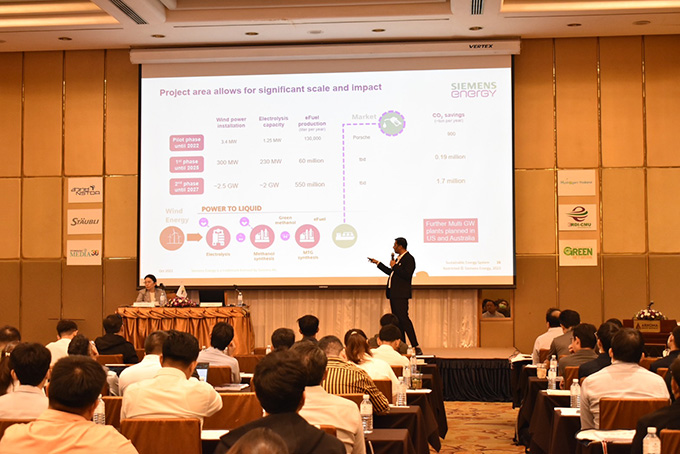 การอบรมเชิงวิชาการเรื่อง “ไฮโดรเจนสีเขียว : เทคโนโลยี การผลิต กักเก็บ การขนส่ง การออกแบบ โครงสร้างพื้นฐาน และการประยุกต์ใช้งาน”