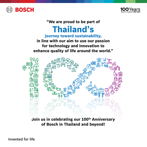 Join us in celebrating our 100th Anniversary of Bosch in Thailand and beyond!