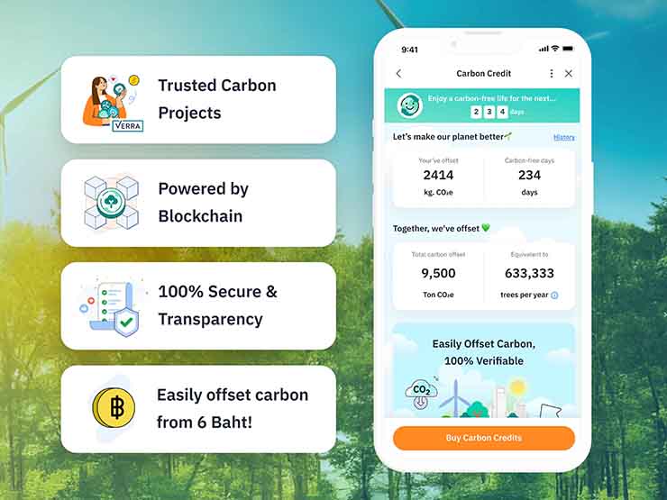 แอสเซนด์ บิท จับมือ Carbonmark เปิดฟีเจอร์การชดเชยคาร์บอน บนแอปทรูมันนี่ฯ