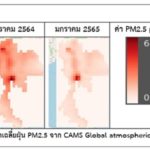 ภาพที่ 3 ตัวอย่างข้อมูลค่าเฉลี่ยฝุ่น PM2 ... al atmospheric composition forecasts