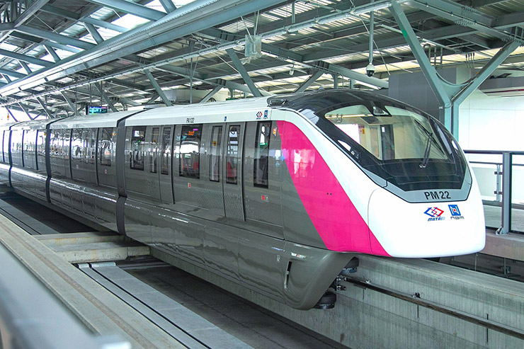 รถไฟฟ้าสายสีชมพูส่วนต่อขยาย สถานีอิมแพ็ค เมืองทองธานี (MT01)