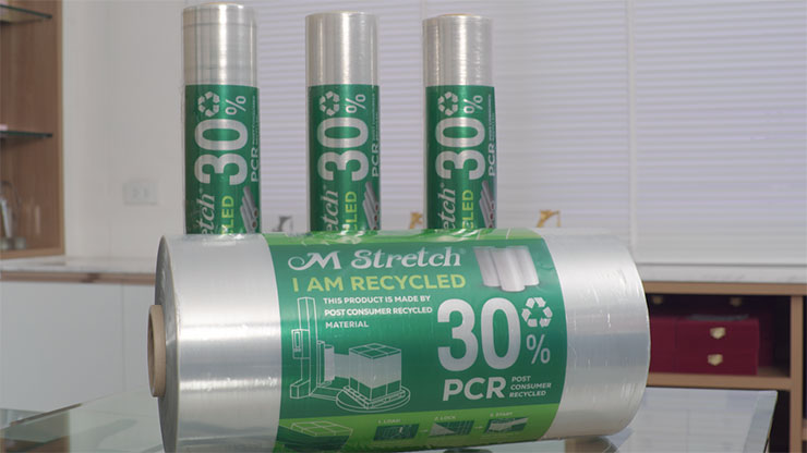 ฟิล์มยืดรัดสินค้าคาร์บอนต่ำ จาก PCR